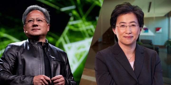 مدیران عامل Nvidia و AMD در کنار یکدیگر.