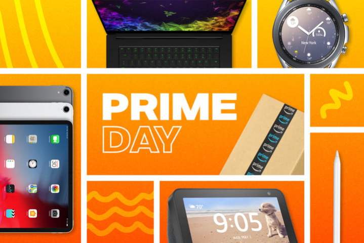 گرافیک Prime Day با چندین محصول.
