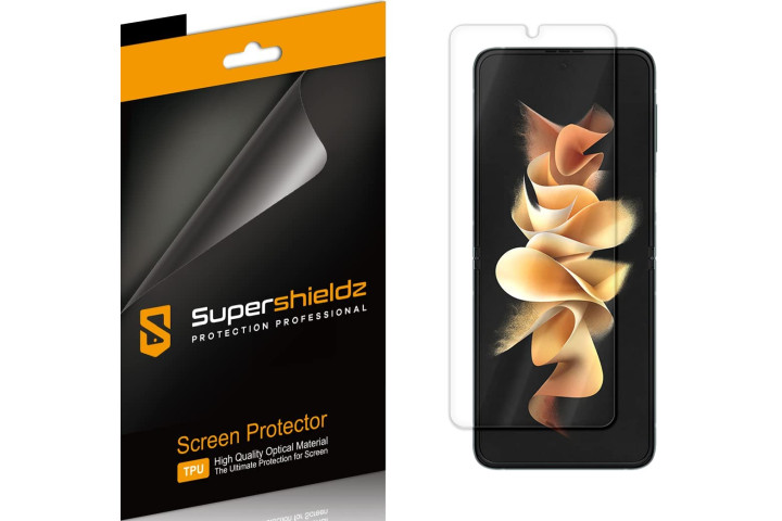 محافظ صفحه نمایش Supershieldz TPU با Galaxy Z Flip 3.