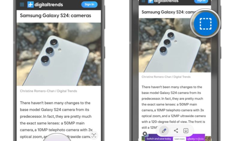 نحوه گرفتن اسکرین شات در گوشی سامسونگ Galaxy S24