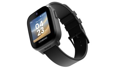 The Cosmo JrTrack 5 kids smartwatch on a white background.